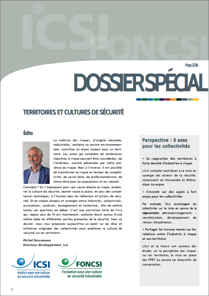 « Territoires et culture de sécurité » : découvrez le Dossier spécial Icsi-Foncsi 